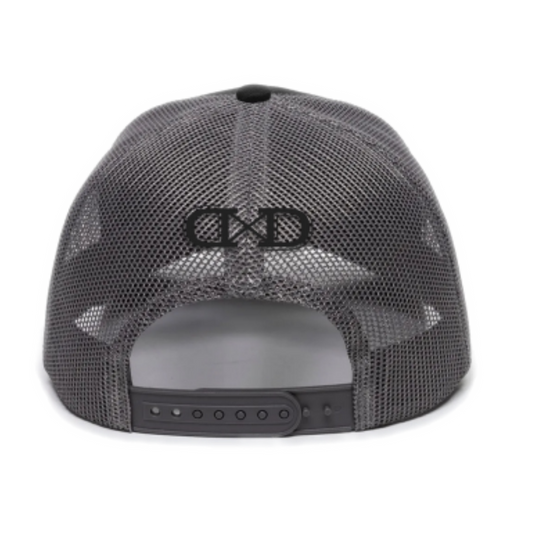 Black and Charcoal Logo Patch Hat