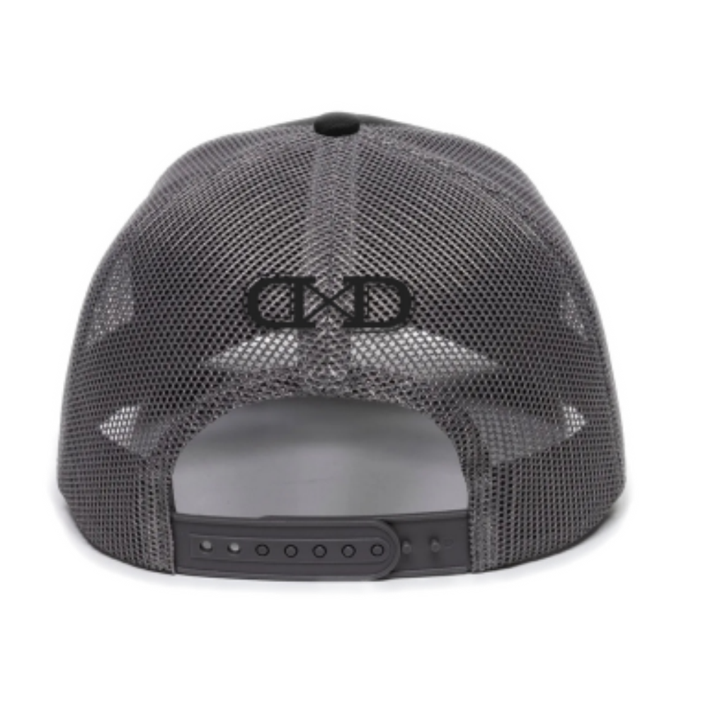 Black and Charcoal Logo Patch Hat